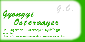 gyongyi ostermayer business card